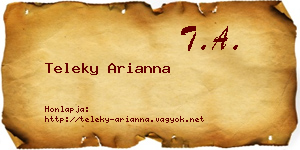Teleky Arianna névjegykártya